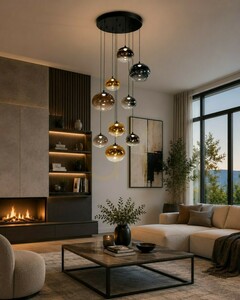 PESARO Round 9-Light Pendant Lamp, Black, 5082-902 Aviano small 4