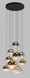 PESARO Round 9-Light Pendant Lamp, Black, 5082-902 Aviano small 7