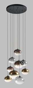 PESARO Round 9-Light Pendant Lamp, Black, 5082-902 Aviano small 8