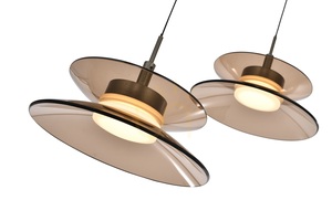 CREMA Round 3-Light Pendant Lamp, Brown / Coffee Shade 5058-321 Aviano small 5
