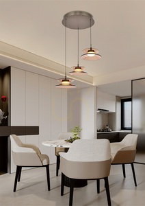 CREMA Round 3-Light Pendant Lamp, Brown / Coffee Shade 5058-321 Aviano small 0