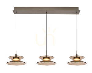 CREMA Straight 3-Light Pendant Lamp, Brown / Coffee Shade 7058-321 Aviano small 3