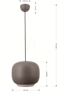 POSITANO Single Pendant Light, Gray 6026-117 Aviano small 4