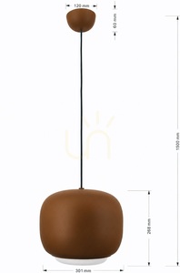 POSITANO Single Pendant Light, Brown, 6026-118, Aviano small 4