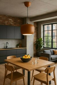 POSITANO Single Pendant Light, Brown, 6026-118, Aviano small 0