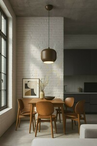 POSITANO Single Pendant Light, Chocolate Brown 6026-120 Aviano small 3
