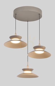 GUBBIO Round Trio Pendant Light, Cashmere, 5060-313 Aviano small 1