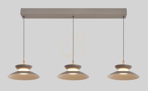 Check GUBBIO Straight Trio Pendant Light, Cashmere, 7060-313 Aviano