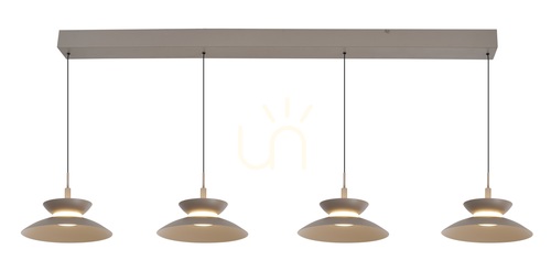 Check GUBBIO Straight 4-Light Pendant Lamp, Cashmere, 7060-413 Aviano