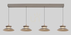 GUBBIO Straight 4-Light Pendant Lamp, Cashmere, 7060-413 Aviano small 4