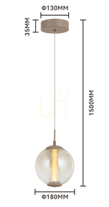 ORLEANS Single Pendant Light, Cashmere, 6041-113 Aviano small 4
