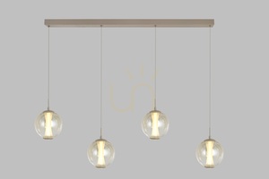 ORLEANS Straight 4-Light Pendant Lamp, Cashmere, 7041-413 Aviano small 3