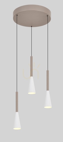 Check TROMPTO Round Trio Pendant Light, Cashmere, 5050-324 Aviano