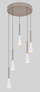 TROMPTO "Piątka" Round Cashmere Pendant Light 5050-524 Aviano small 2