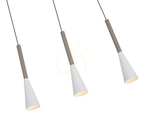 TROMPTO "Seven" Straight Pendant Light, Cashmere 7050-724 Aviano small 4