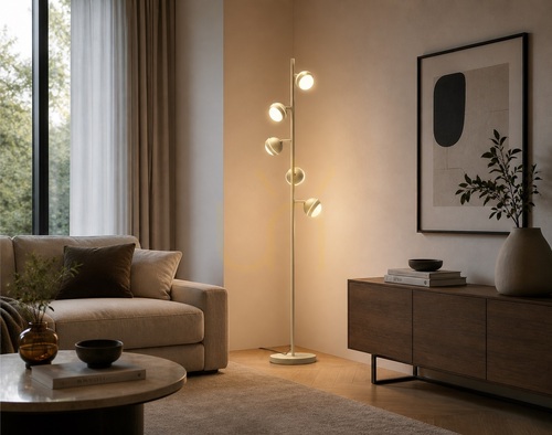 Check BIARRITZ "Five" Floor Lamp, Cashmere, 3047-513 Aviano