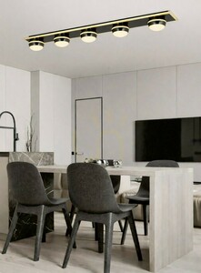 Ceiling Light - BIARRITZ Simple 5-Light Ceiling Light, Black Chrome 9047-605 Aviano small 4
