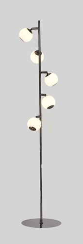 Check LUBERON 5-LED Floor Lamp, Black Chrome, 3051-505, Aviano