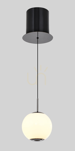 LUBERON Single LED Pendant Light, Black Chrome, 6051-105, Aviano small 1