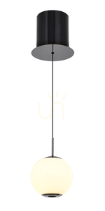 LUBERON Single LED Pendant Light, Black Chrome, 6051-105, Aviano small 2