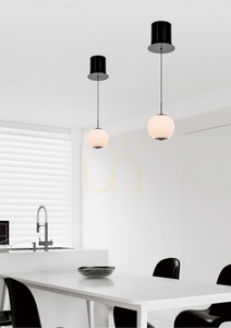 LUBERON Single LED Pendant Light, Black Chrome, 6051-105, Aviano small 0