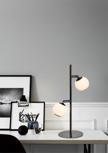 Check LUBERON Black Chrome LED Floor Lamp, 2-Light, 8051-205 Aviano