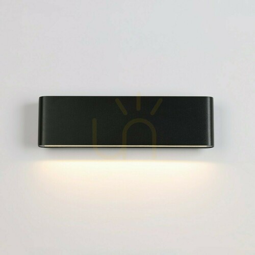 Check Italux Vedras black outdoor LED wall light 30 cm, 14.6 W 3000 K