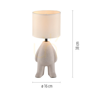 JUST LIGHT TED 14191-39 table lamp, beige, 38 cm, 1×E27 small 8