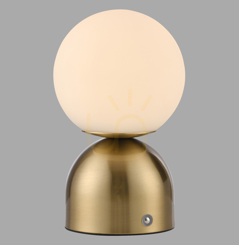 Check RUDI 19218-12 Table Lamp, Gold, 1xLED