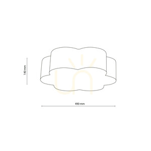TK-Lighting CAPRI LEN 10746 flush ceiling light, beige, 49 cm, 4×E27 small 5