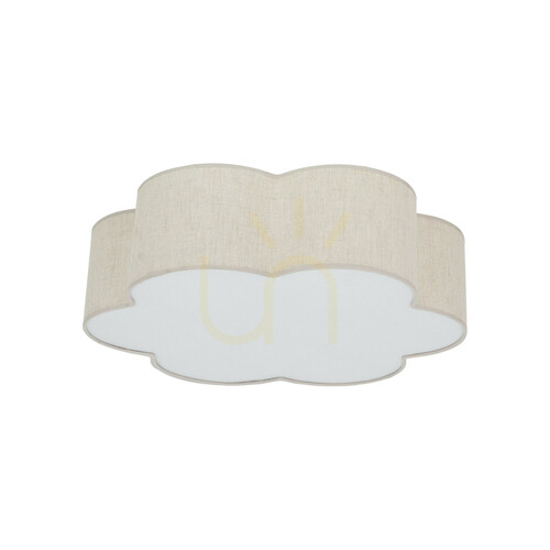 Check TK-Lighting CAPRI LEN 10746 flush ceiling light, beige, 49 cm, 4×E27