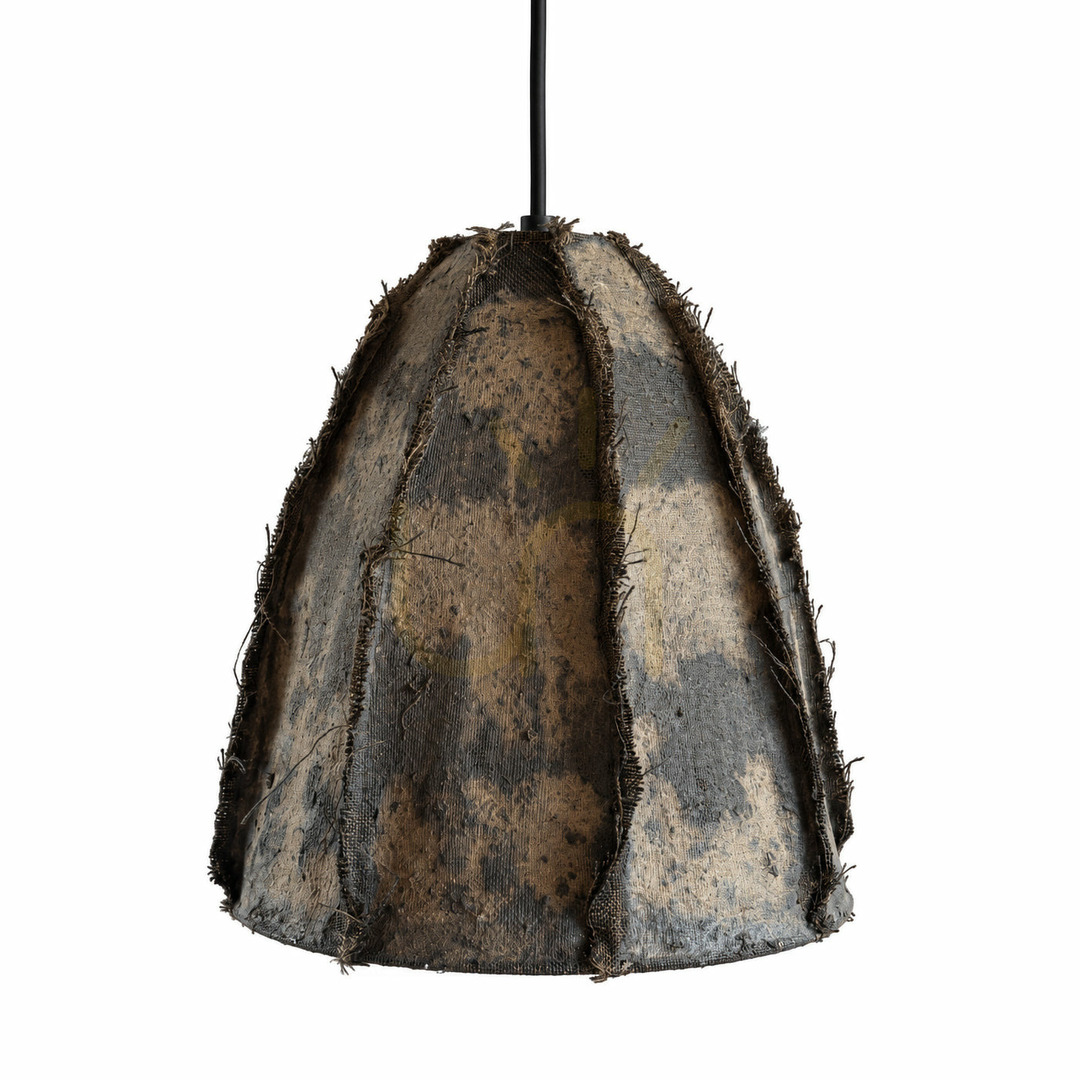 Pendant Light BAZAR BIZAR Paper Mache and Jute, Natural Beige, Large 40 x 42 cm