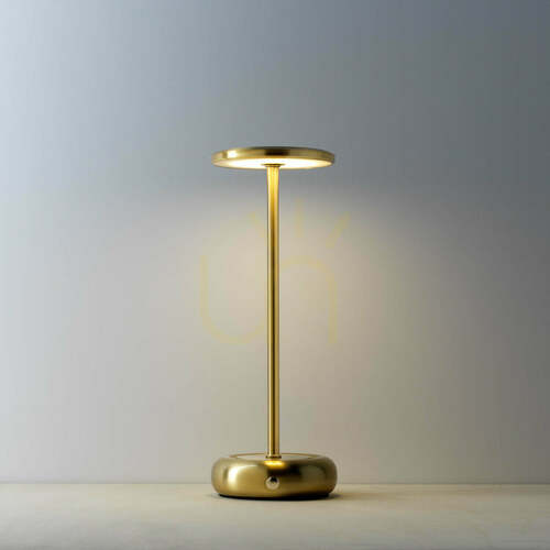 Check LED Table Lamp BAZAR BIZAR Smooth Operator, Brass, 27.5 cm
