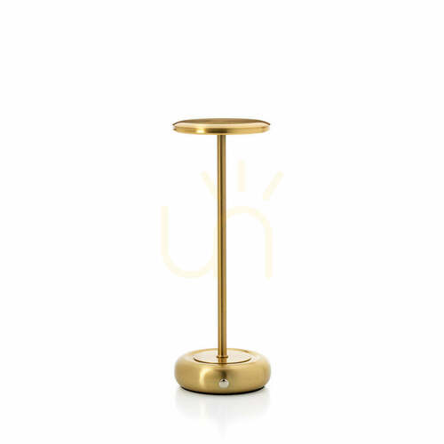 Check LED Table Lamp BAZAR BIZAR Smooth Operator, Brass, 27.5 cm