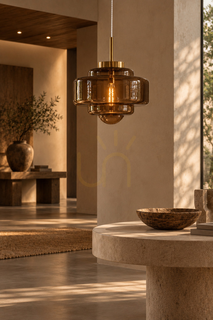 Preview Pendant Light BAZAR BIZAR Smoky Brown Glass Metal 160 cm Pendant Light BAZAR BIZAR Smoky Brown Glass Metal 160 cm
