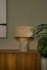 Lucide LEEROY Grey Flax Japandi Table Lamp small 1