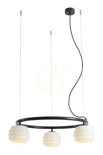 Check ALDEX 1159E28_R Mokka 3-Ring Puff Pendant Light