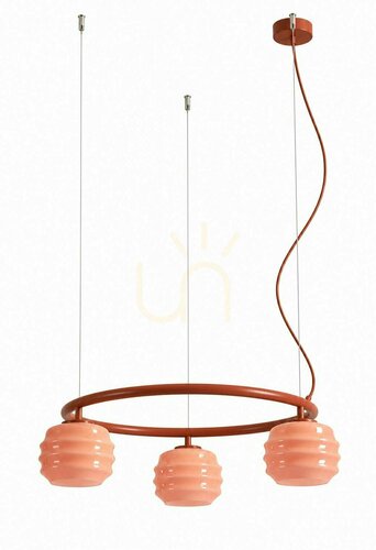 Check Puff Glaze 3 Ring Terra ALDEX 1160E24_R Pendant Light