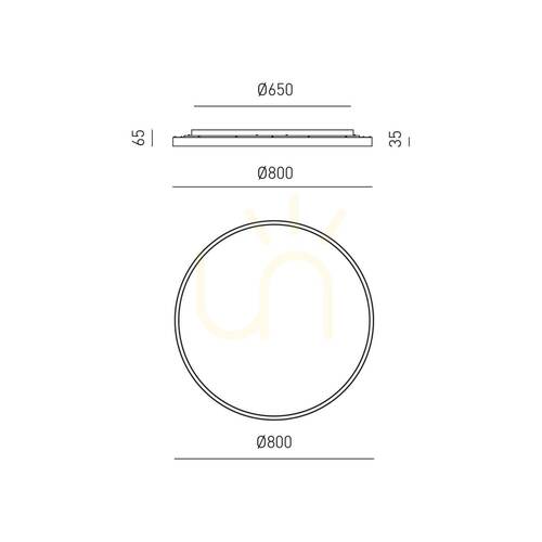 Check AELA P/G FAEPO3 Ceiling Light, Gold, Gea Luce