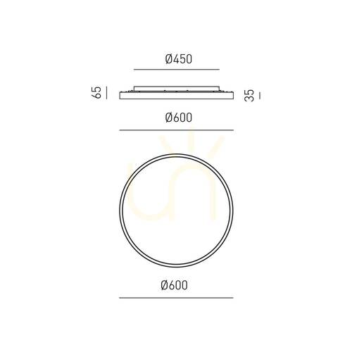 Check AELA P/M FAEPN2 Ceiling Light, Black, Gea Luce