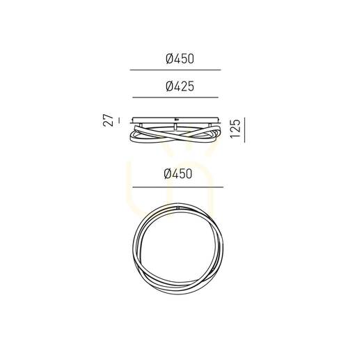 Check ATIA P/P FATPN1 Ceiling Light, Black, Gea Luce