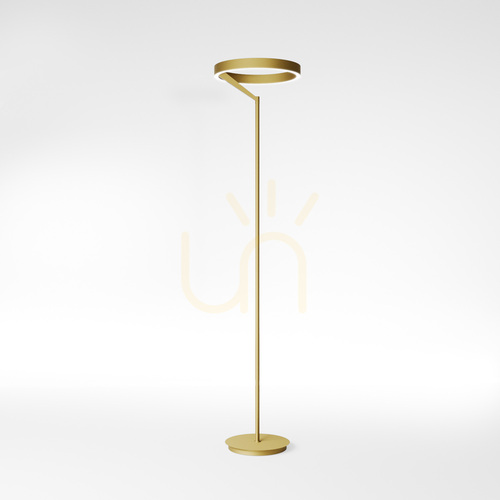 Check CRISEIDE PT FCRPIO Floor Lamp, Brushed Gold, Gea Luce
