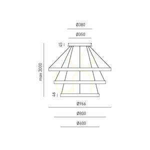 CRISEIDE S/3 FCRSB11 White Gea Luce Pendant Light small 1
