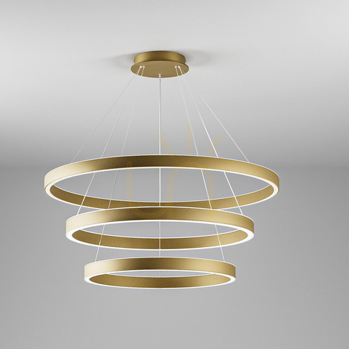 Check CRISEIDE S/3 FCRSO11 Pendant Light, Brushed Gold, Gea Luce
