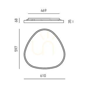 ECARIS P/M FECPBE2 Ceiling Light, Beige, Gea Luce small 1