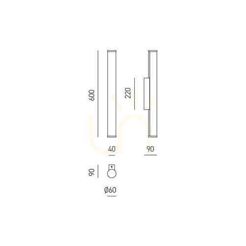 Check GAP482C White Gea Luce Wall Sconce, IP44