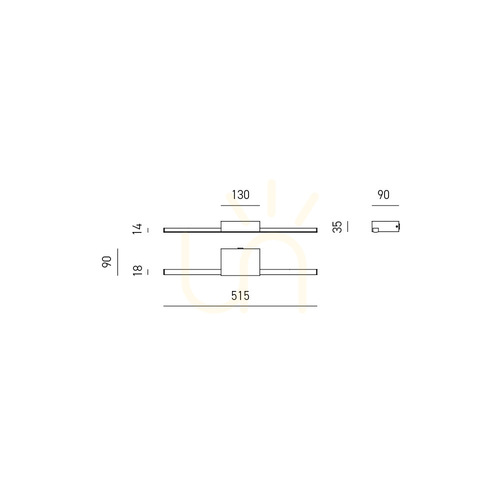 Check GAP491C Black Gea Luce Wall Sconce, IP44