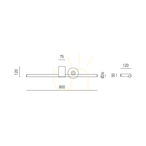 Check GAP563 Black Gea Luce Wall Sconce IP44