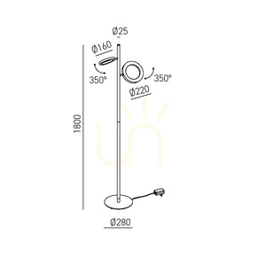 GPIN32 Black Floor Lamp by Gea Luce small 1