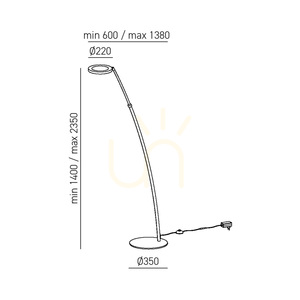 GPIT30 Floor Lamp, Gray, by Gea Luce small 1